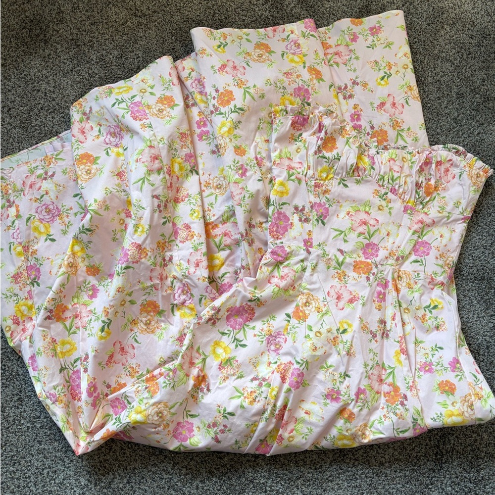 House of CB Floral Midi Dress - Pink and Yellow